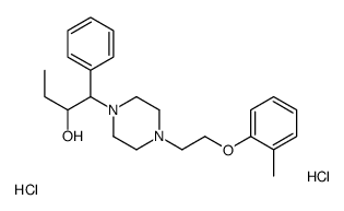 1-[4-[2-(2-methylphenoxy)ethyl]piperazin-1-yl]-1-phenylbutan-2-ol,dihydrochloride结构式
