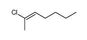 (E)-2-Chloro-2-heptene Structure