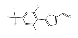 5-[2,6-二氯-4-(三氟甲基)苯基]-2-糠醛结构式
