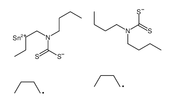 [dibutyl(dibutylcarbamothioylsulfanyl)stannyl] N,N-dibutylcarbamodithioate结构式