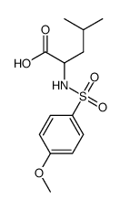 2-{[(4-甲氧基苯基)磺酰基]氨基}-4-甲基戊酸结构式