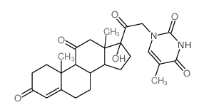 Pregn-4-ene-3,11,20-trione,21-(3,4-dihydro-5-methyl-2,4-dioxo-1(2H)-pyrimidinyl)-17-hydroxy- (9CI) Structure