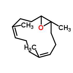 1,5,9-Trimethyl-13-oxabicyclo[10.1.0]trideca-4,8-diene Structure