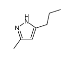 3-methyl-5-propyl-1(2)H-pyrazole结构式