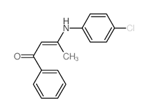 3-[(4-chlorophenyl)amino]-1-phenyl-but-2-en-1-one结构式