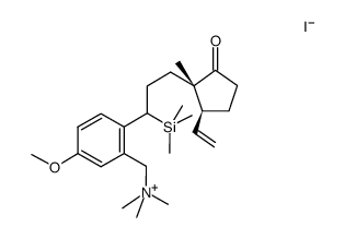 1-(5-methoxy-2-(3-((1S,5S)-1-methyl-2-oxo-5-vinylcyclopentyl)-1-(trimethylsilyl)propyl)phenyl)-N,N,N-trimethylmethanaminium iodide Structure