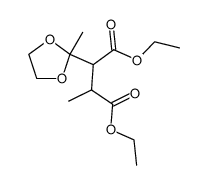 2-Methyl-3-(2-methyl-1,3-dioxolan-2-yl)bernsteinsaeurediethylester结构式