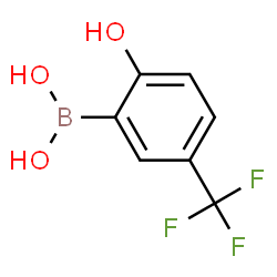 2-羟基-5-(三氟甲基)苯基硼酸结构式