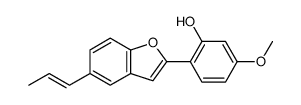 5-methoxy-2-[5-[(E)-prop-1-enyl]-1-benzofuran-2-yl]phenol Structure