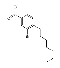 3-溴-4-庚基苯甲酸结构式