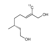 (R)-(+)-[9-13C]-10-hydroxycitronellol结构式