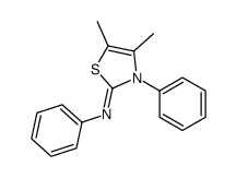 (4,5-二甲基-3-苯基-3H-噻唑-2-基)-苯基-胺结构式