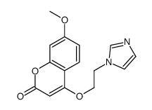 4-(2-imidazol-1-ylethoxy)-7-methoxychromen-2-one结构式