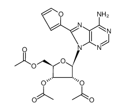 2',3',5'-tri-O-acetyl-8-(2-furyl)adenosine Structure