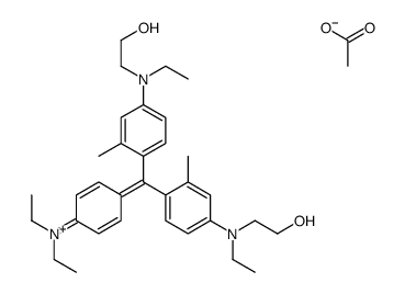 [4-[bis[4-[ethyl(2-hydroxyethyl)amino]-2-methylphenyl]methylidene]cyclohexa-2,5-dien-1-ylidene]-diethylazanium,acetate结构式