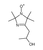 4-(2-hydroxypropyl)-2,2,5,5-tetramethyl-3-imidazolin-1-oxyl结构式