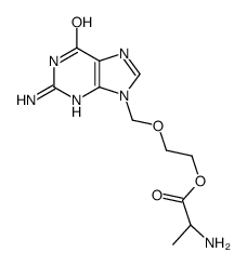 Acyclovir alaninate Structure