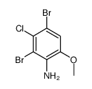 3-Chloro-2,4-dibromo-6-methoxyaniline结构式