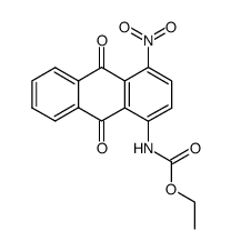 (4-nitro-9,10-dioxo-9,10-dihydro-[1]anthryl)-carbamic acid ethyl ester结构式