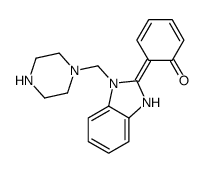 6-[3-(piperazin-1-ylmethyl)-1H-benzimidazol-2-ylidene]cyclohexa-2,4-dien-1-one结构式
