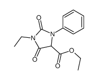ethyl 1-ethyl-2,5-dioxo-3-phenylimidazolidine-4-carboxylate结构式
