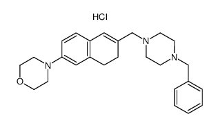 4-[6-(4-Benzyl-piperazin-1-ylmethyl)-7,8-dihydro-naphthalen-2-yl]-morpholine; hydrochloride Structure