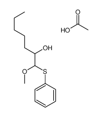 acetic acid,1-methoxy-1-phenylsulfanylheptan-2-ol结构式