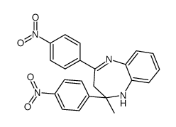 2-methyl-2,4-bis(4-nitrophenyl)-1,3-dihydro-1,5-benzodiazepine结构式