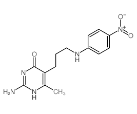 4(3H)-Pyrimidinone,2-amino-6-methyl-5-[3-[(4-nitrophenyl)amino]propyl]- Structure