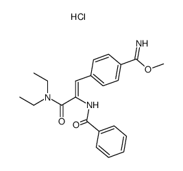 4-((Z)-2-Benzoylamino-2-diethylcarbamoyl-vinyl)-benzimidic acid methyl ester; hydrochloride结构式