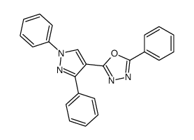 2-(1,3-diphenylpyrazol-4-yl)-5-phenyl-1,3,4-oxadiazole Structure