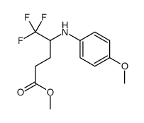 5,5,5-三氟-4-(4-甲氧基苯基氨基)戊酸甲酯结构式