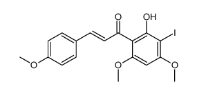 (E)-1-(2-hydroxy-3-iodo-4,6-dimethoxyphenyl)-3-(4-methoxyphenyl)prop-2-en-1-one结构式