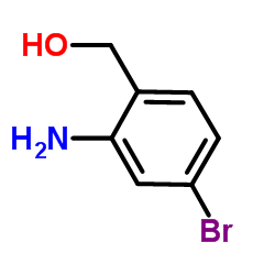 (2-氨基-4-溴苯基)甲醇结构式