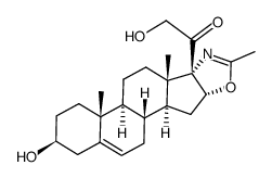 (17,16a-d)-2'-methyloxazoline derivative of 3β,21-dihydroxypregn-5-en-20-one Structure