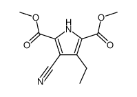 3-ethyl-4-cyano-pyrrole-2,5-dicarboxylic acid dimethyl ester结构式