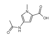 4-acetylamino-1-methylpyrrole-2-carboxylic acid结构式
