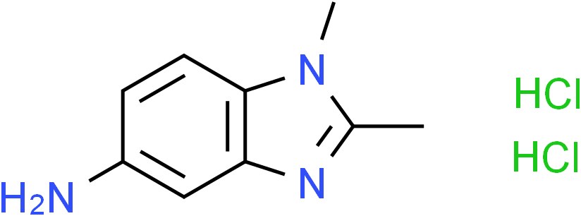 1,2-dimethyl-1H-1,3-benzodiazol-5-amine dihydrochloride Structure