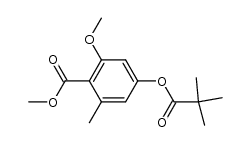 Methyl-2-methoxy-6-methyl-4-pivaloyloxy-benzoat结构式