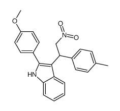 2-(4-Methoxyphenyl)-3-[1-(4-methylphenyl)-2-nitroethyl]-1H-indole结构式