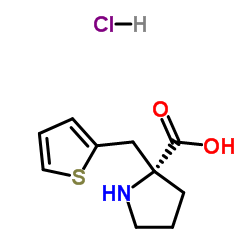 (R)-ALPHA-(2-THIOPHENYLMETHYL)-PROLINE-HCL Structure