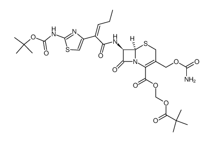 叔丁氧羰基头孢卡品酯结构式