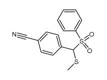 p-cyano-α-methylthiobenzyl phenyl sulfone Structure