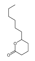 6-Hexyltetrahydro-2H-pyran-2-one Structure