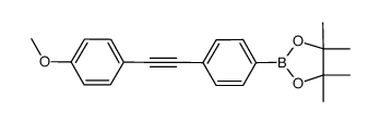 4-(4-甲氧苯基乙炔基)苯硼酸频哪酯结构式