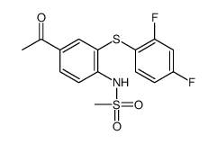 N-[4-acetyl-2-(2,4-difluorophenyl)sulfanylphenyl]methanesulfonamide Structure