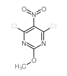 4,6-二氯-2-甲氧基-5-硝基嘧啶结构式