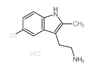 2-(5-氯-2-甲基-1H-吲哚-3-基)乙胺结构式