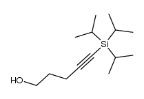 5-(tri-isopropylsilyl)pent-4-yn-1-ol结构式