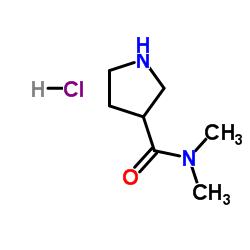 N,N-Dimethyl-3-pyrrolidinecarboxamide HCl Structure
